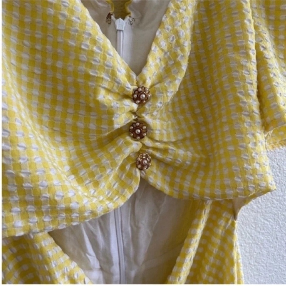 Song Of Style Lena Cut Out Midi Dress Yellow - Picture 9 of 9
